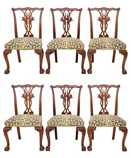 Chippendale Style Mahogany Side Chairs, ca. 1900
