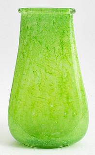 Carder Steuben Green Cluthra Glass Vase