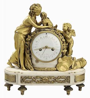 Louis Philippe Gilt Bronze and Marble