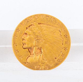 United States 1915 Quarter Eagle $2 1/2 Gold Coin