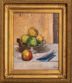 French School Double-Sided Still Life Oil on Panel