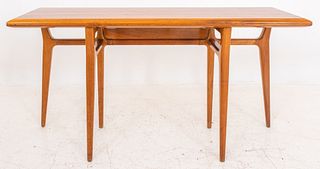 Vintage Modernist Mahogany Console-Dining Table
