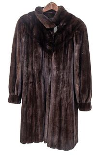 Christie Brothers Chocolate Brown Mink Coat