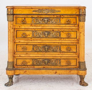 Northern European Empire Style Four Drawer Commode