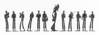 Rena Rosenthal Metal Orchestra Statue Figures, 12