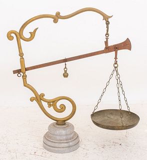 Victorian Brass and Steel Scale, 19th c.