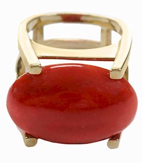 18kt. Contemporary Coral Ring