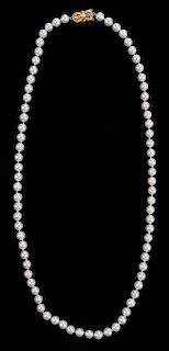 18kt. Mikimoto Pearl Necklace