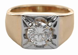 14kt. Two-Tone and Diamond Ring