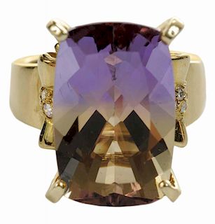 14kt. Gold and Ametrine Ring