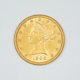1908-D U.S. Liberty Head $10 Dollar Coin.