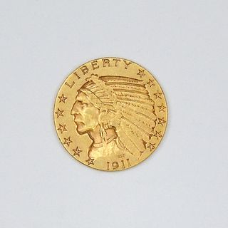 1911 Indian $5 Gold Coin.