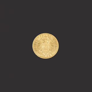 1875 Germany Baden 10 Mark Gold coin.