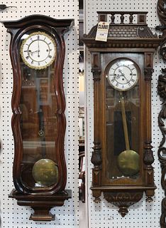 2 Antique Regulator Clocks.