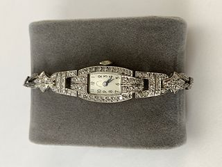 Ladies Tiffany & Co. Platinum Diamond Wristwatch