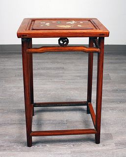 CHINESE HUANGHUALI INLAID END TABLE