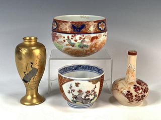 4 PIECES CHINESE & JAPANESE PORCELAIN 