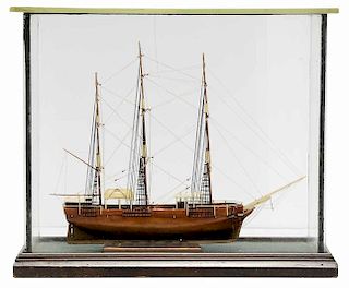 Hand-Crafted Wooden Model of a Three-