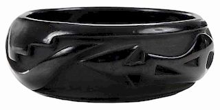 Madeline Naranjo Carved Blackware Bowl
