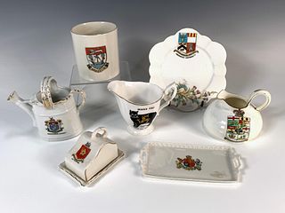 COLLECTION OF ARMORIAL CREST PORCELAIN