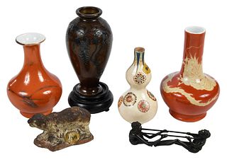 Group of Six Asian Miniature Table Objects