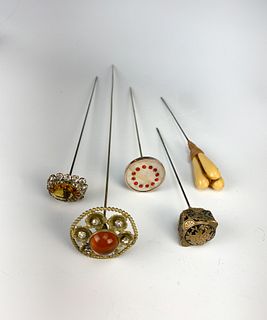 Group of 5 Hatpins