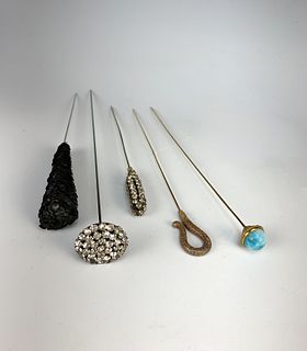 Group of 5 Hatpins