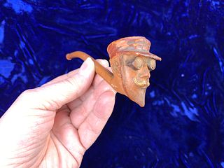 2 Clay "Auto Chauffeur" Smoking Pipes C1900