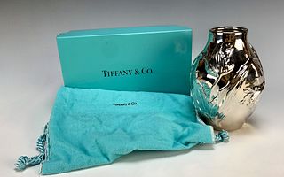 Tiffany & Co. Sterling Raised Flowers Vase