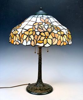 Antique Leaded Glass Lamp
