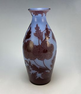 Signed Loetz Cameo Art Glass Vase C1918