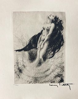 Louis Icart - Untitled XV from "Leda and the Swan"
