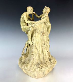 Goldscheider Terracotta Art Nouveau Figural Vase