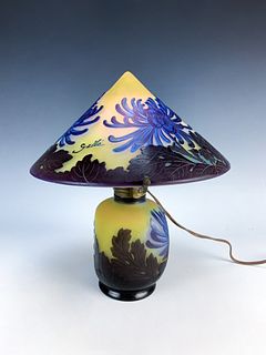 Emille Galle Cameo Glass Lamp