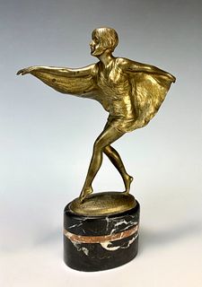 F. Iffland (1862-1935) Art Deco Bronze Butterfly