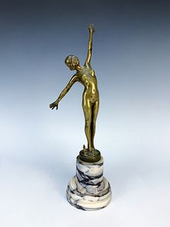 Fernand O. Carrere "Sword Dancer" Bronze Nude