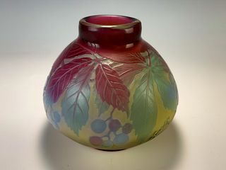 Galle Cameo Art Glass Vase C.1900