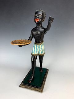 Carved Wood & Painted Nubian Card Stand