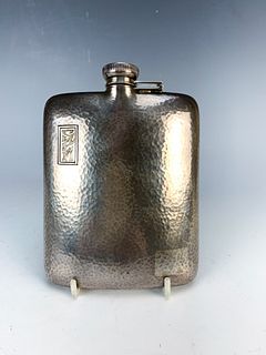 Webster Sterling Silver Hammered Flask