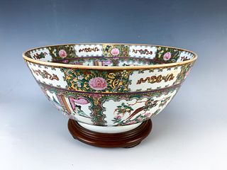 Large Modern Chinese Medallion Bowl