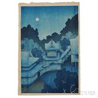 Kawase Hasui (1883-1957), Mountain Temple in Sendai