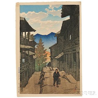 Kawase Hasui (1883-1957), Fall at Arayu Spa, Shiobara