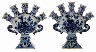 Pair Delft Tulipiere with Demeter and