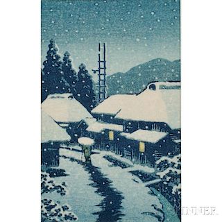Kawase Hasui (1883-1957), Village in the Snow