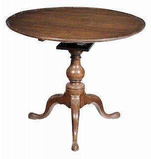 American Chippendale Walnut Dish-Top