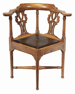 American Chippendale Corner Chair