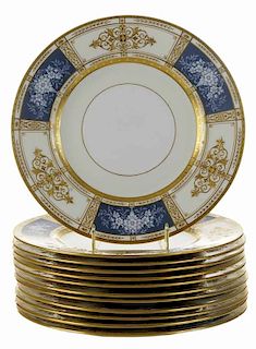 Set of Twelve Minton  Gilded and Enameled Service Plates