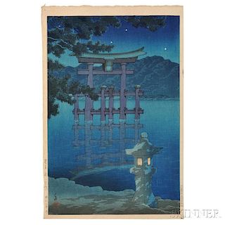 Kawase Hasui (1883-1957), Starlit Night at Miyajima