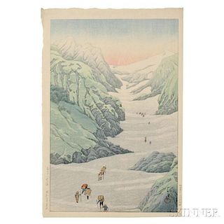 Kawase Hasui (1883-1957), Snow Valley of Mt. Hakuba