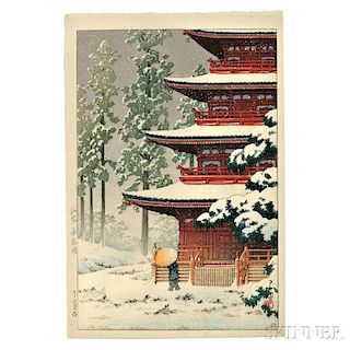 Kawase Hasui (1883-1957), Saishoin Temple in Hirosaki